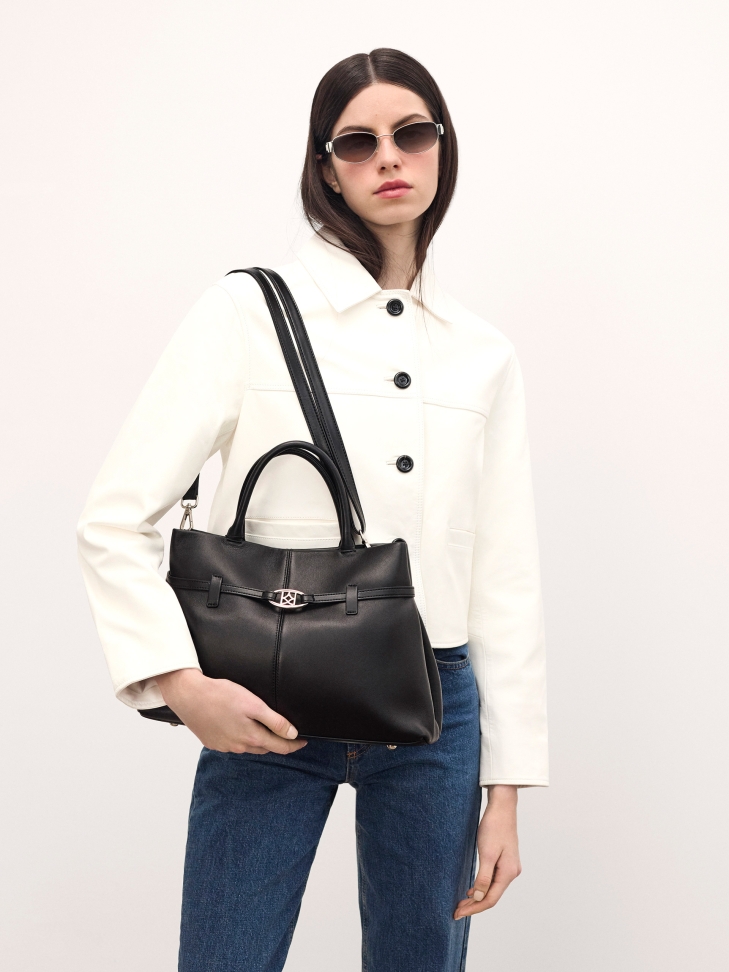 Elegante leren handtas  CATE