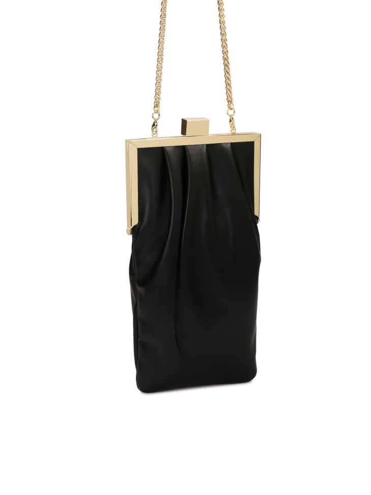 Langwerpige leren ketting handtas AIMEE