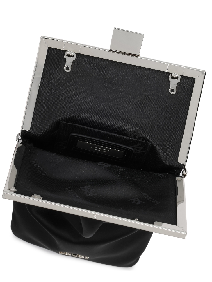 Avondtas van zwarte stof AIMEE