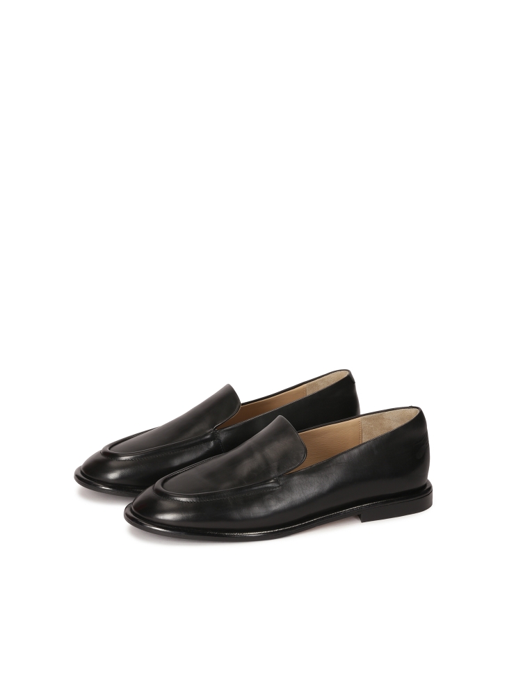 Zwarte loafers van natuurlijk leer KS MODANE