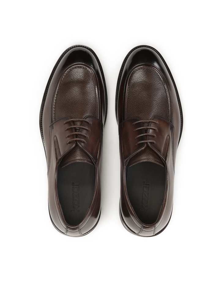 Bruine veterschoenen voor heren TIMONES