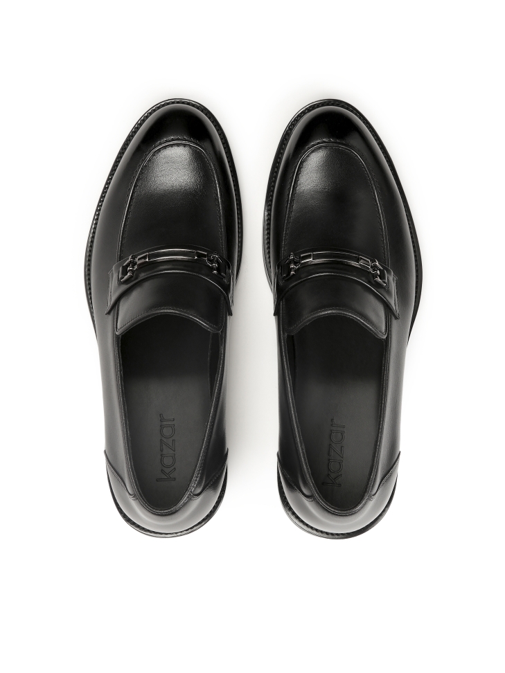 Elegante leren loafers met gesp TIMONES