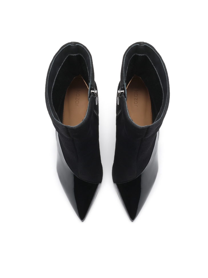 Elegante laarzen van suède en lakleer JACKIE