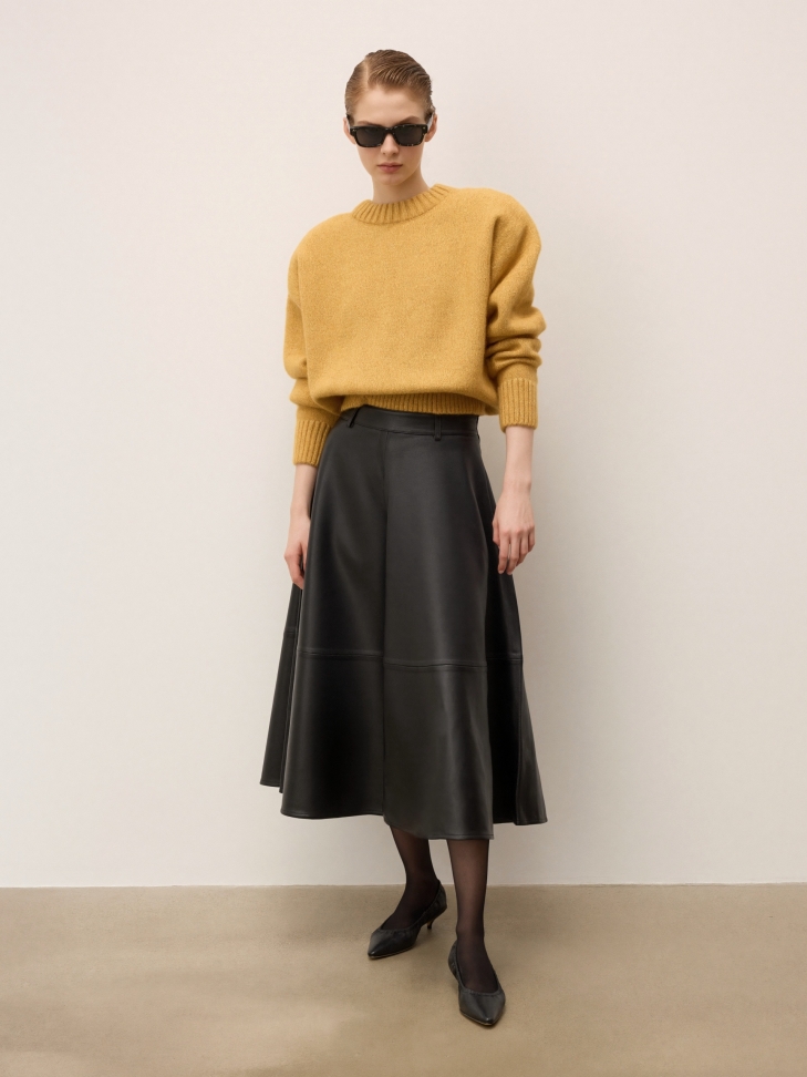 Zwarte pumps met gekreukt bovenwerk KS LUCIENNE