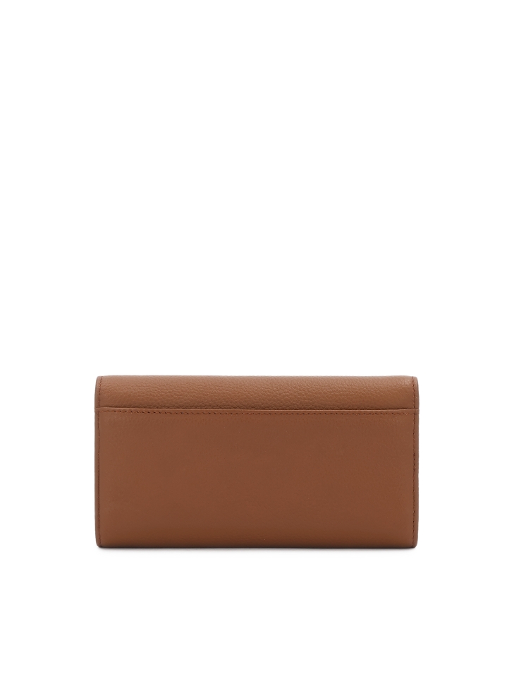 Langwerpige leren portemonnee met klep BONILLA