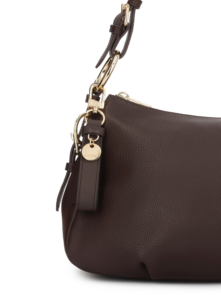 Sleutelhanger met bruin leren riempje STOREY