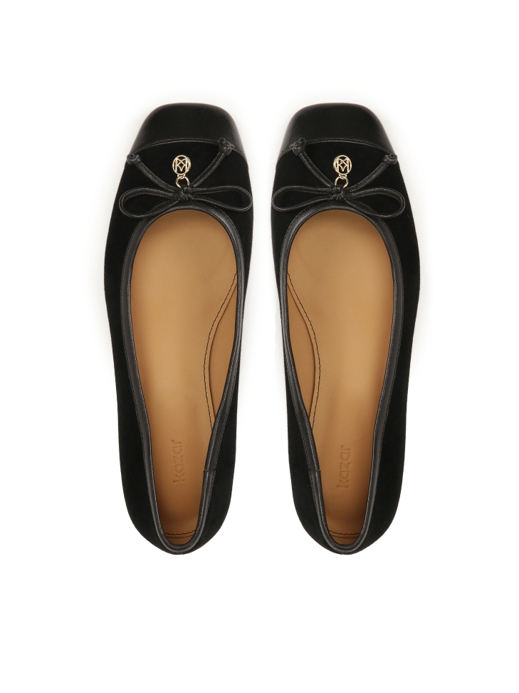 Lage pumps van suède en glad leer ADDILYN