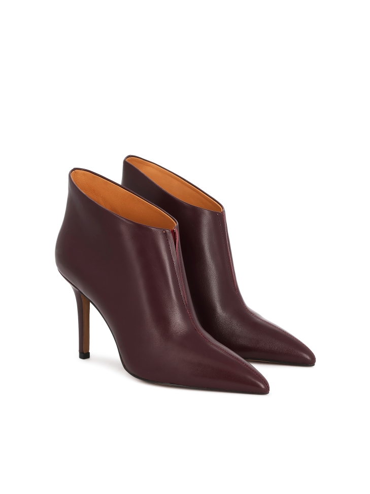 Maroon laarzen met laag bovenwerk MANTIDA