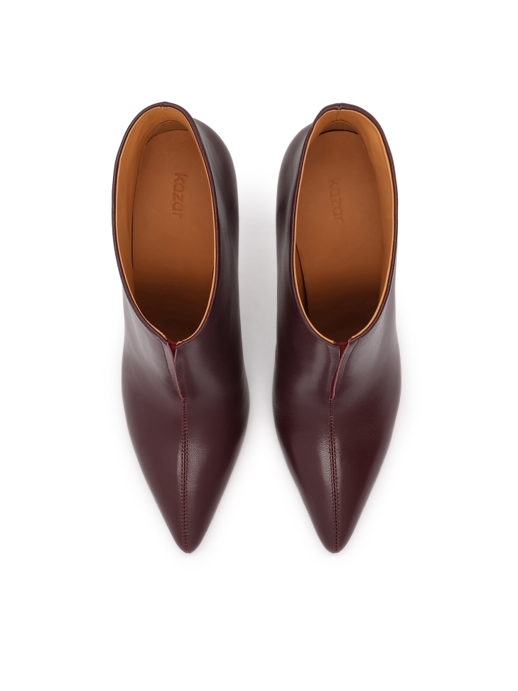 Maroon laarzen met laag bovenwerk MANTIDA