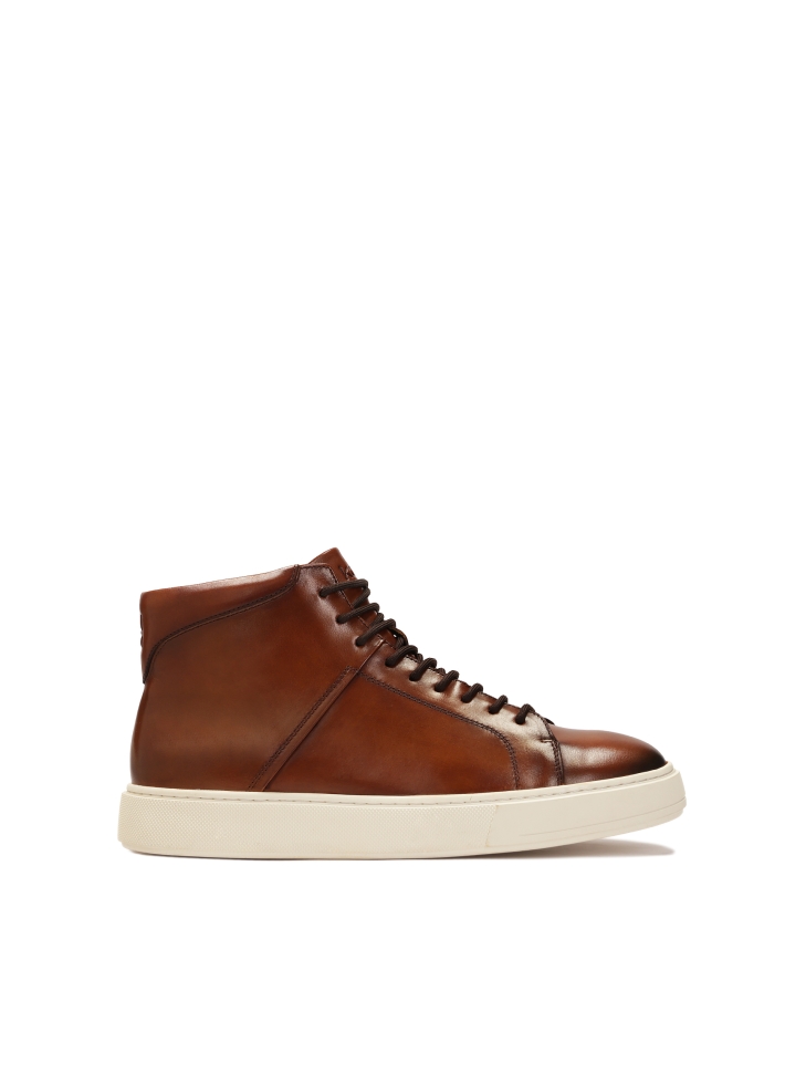 Bruine hoge sneakers met band FELIKS