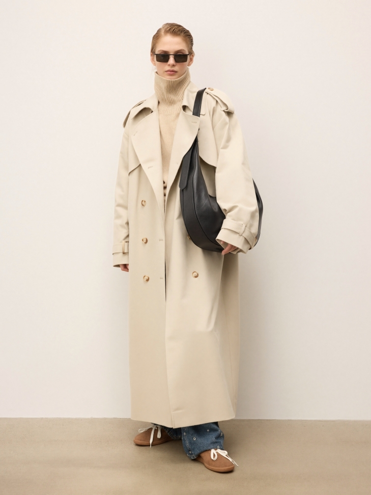 Zwart leren handtas in de vorm van een hoorn KS CIRELLE