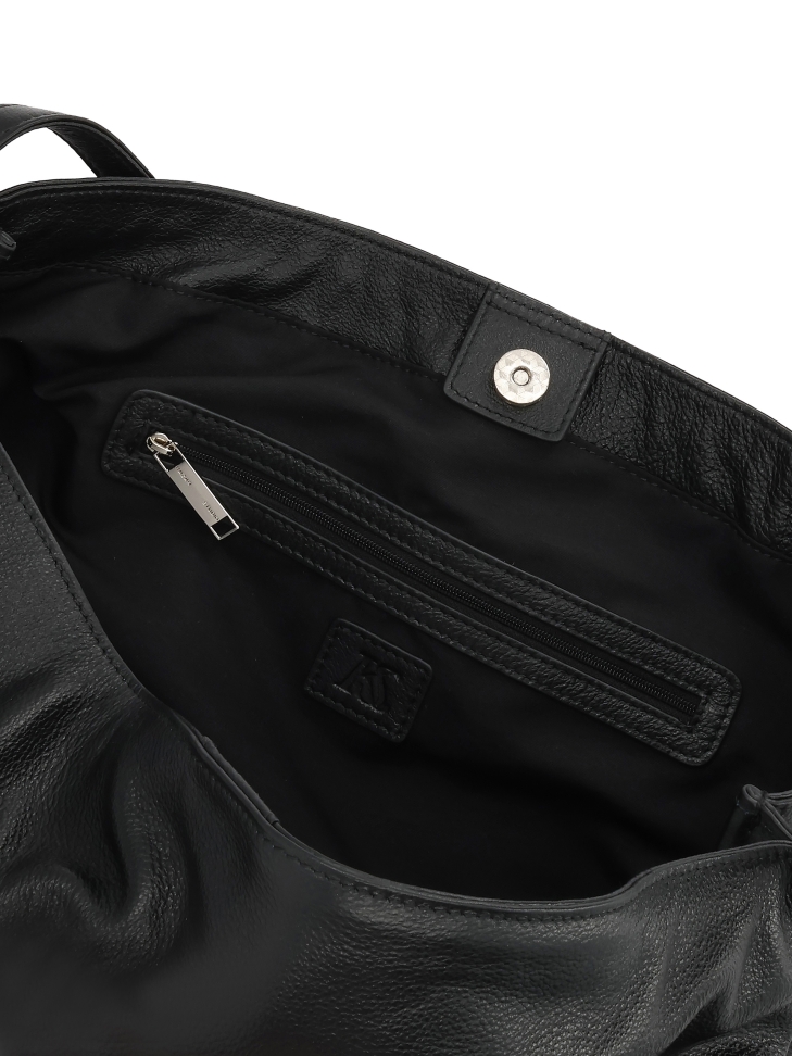 Zwarte trapeze handtas met schouderriem KS LIVJA