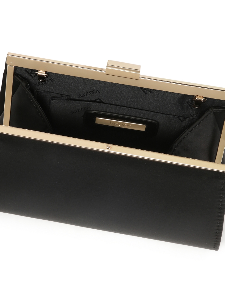 Zwart tasje met metalen frame JOLISSIA