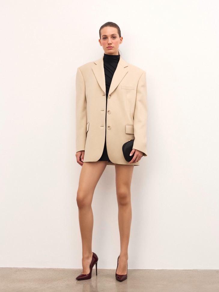 Zwart stoffen tasje met ronde vorm CATALEYA