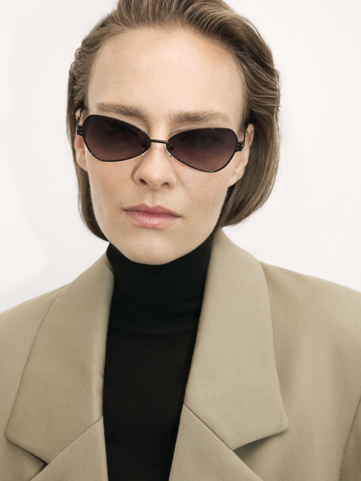 Zwarte bril met unieke veren EVELIS