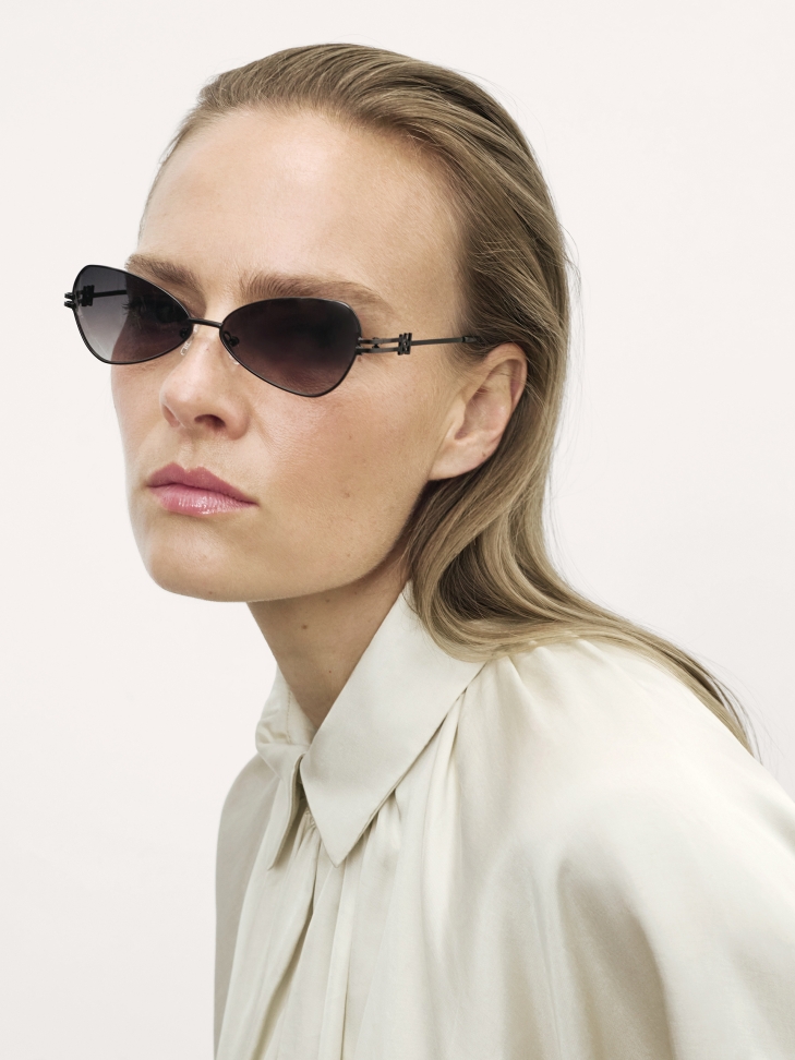 Zwarte bril met unieke veren EVELIS