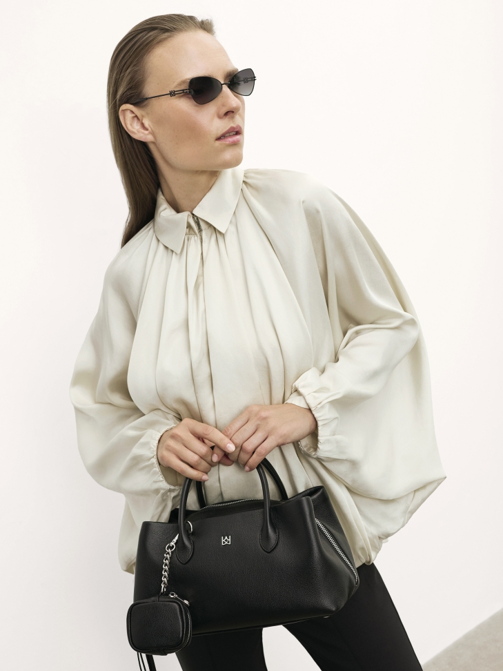 Zwarte bril met unieke veren EVELIS