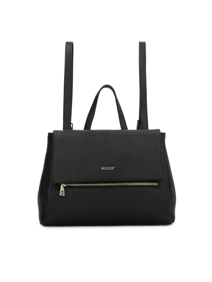 Leren rugzak met klep MELAINE