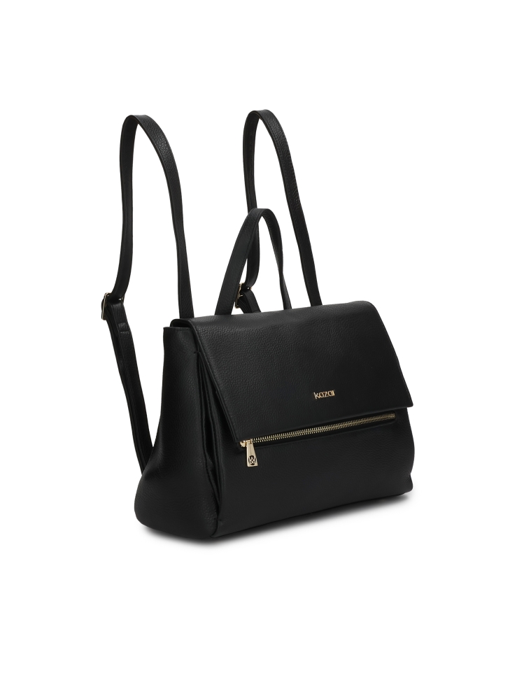 Leren rugzak met klep MELAINE