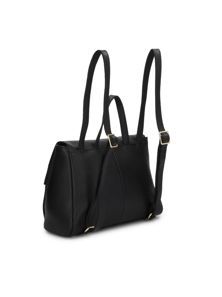 Leren rugzak met klep MELAINE