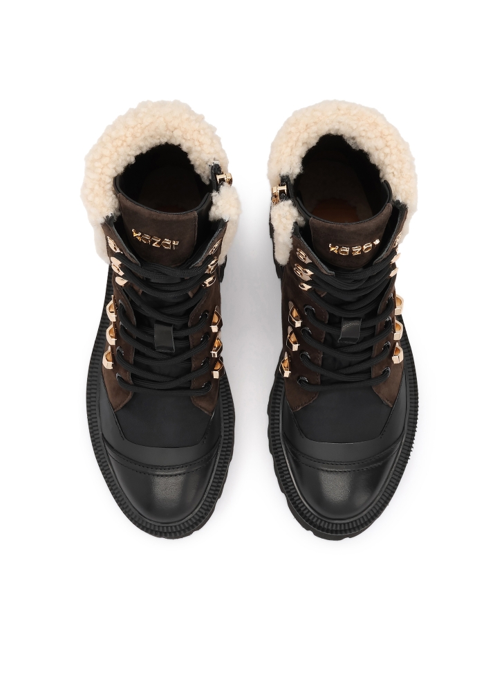 Suède laarzen met schapenwol SAMMY